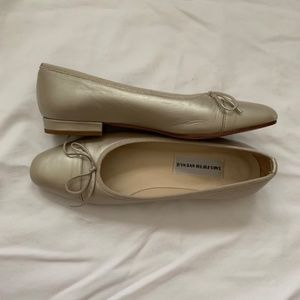 Saks Fifth Avenue Pearlized Gold Ballet Flats